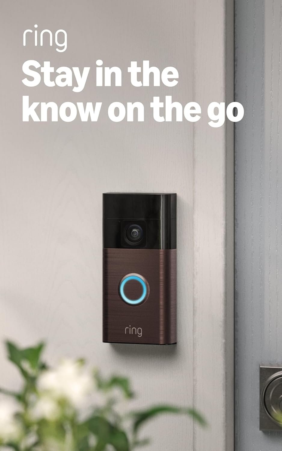 Ring Battery Doorbell, Venetian Bronze with Chime (newest model)