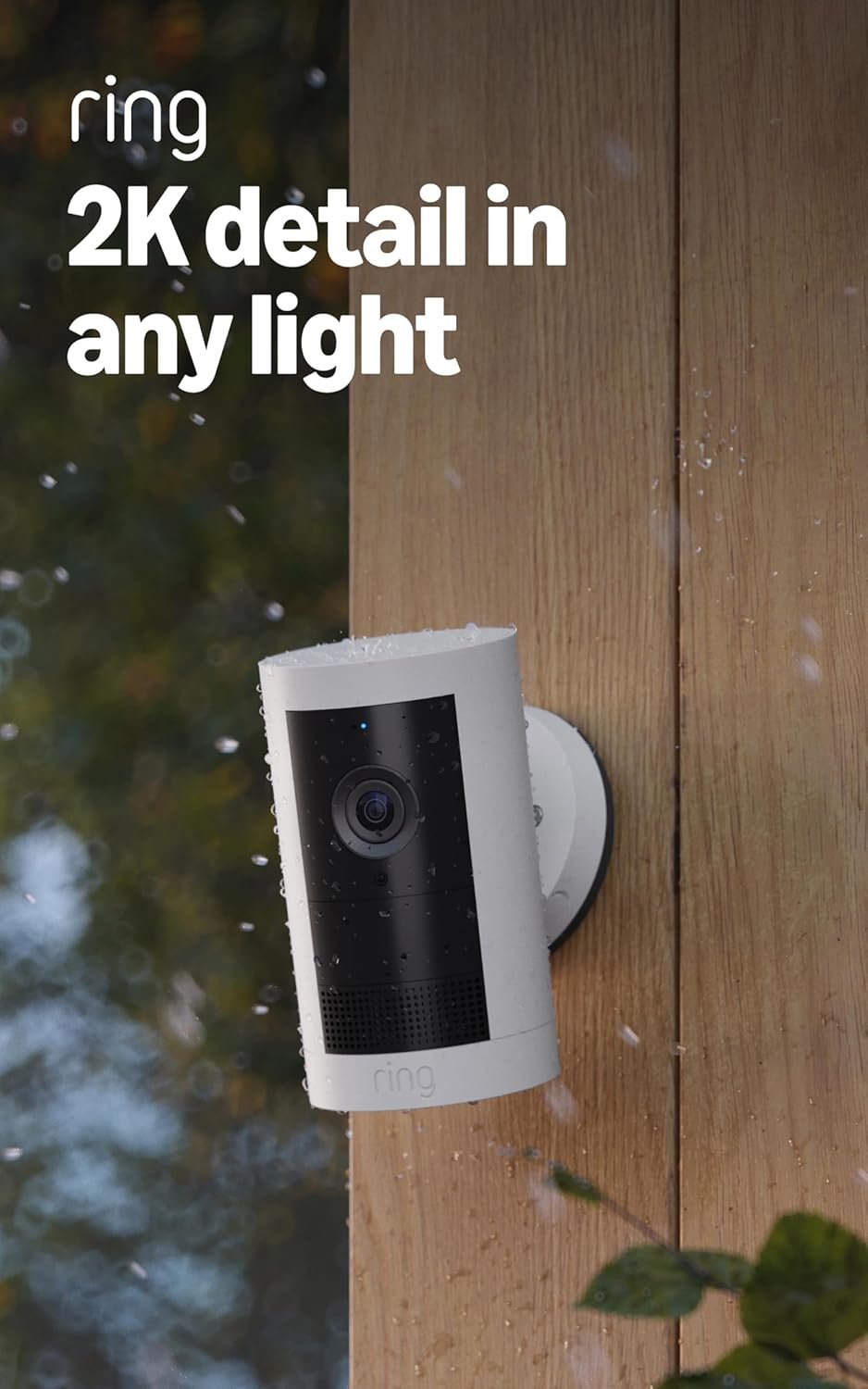 Like-New Ring Outdoor Cam Plus, Battery (newest model), Home or business security, Wide-Angle 2K Video with Ring Vision, Low-Light Sight for full-color night vision, Mount-Anywhere Versatility, White