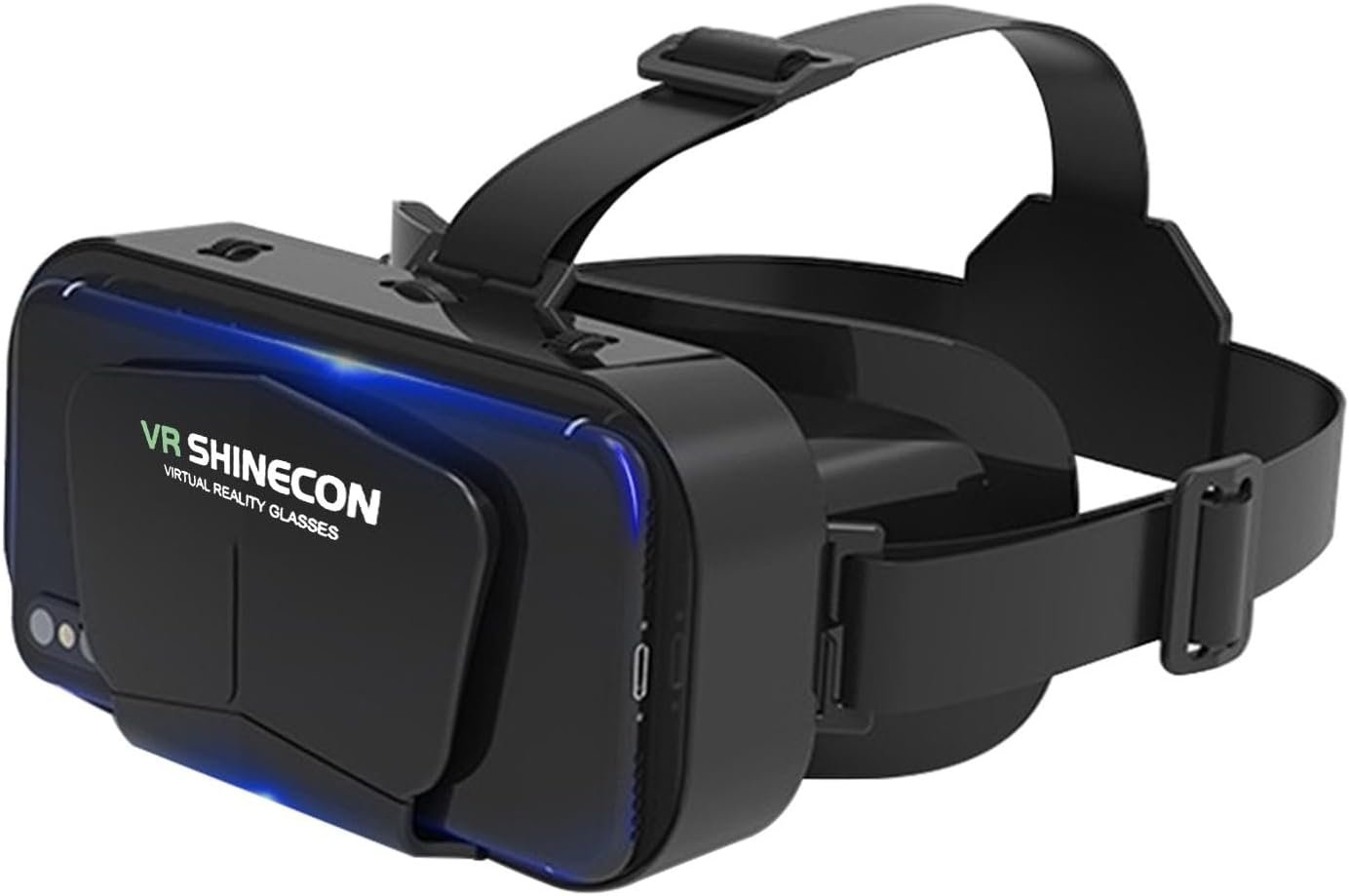 3D VR Glasses VR Virtual Reality Headset Support 360Panorama Large Screen Anti-Bluelight Adjustable Pupil Distance Prevent Fatigue Goggles for Movies Games
