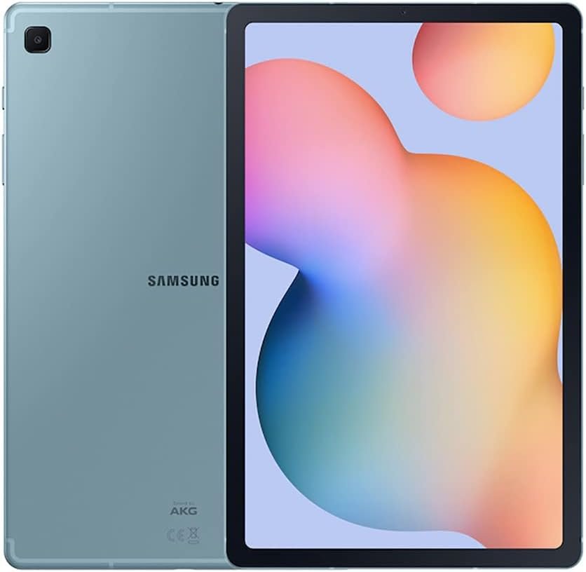 SAMSUNG Galaxy Tab S6 Lite 10.4″ 64GB Android Tablet w/Long Lasting Battery, S Pen Included, Slim Metal Design, AKG Dual Speakers, US Version, Angora Blue (Renewed)