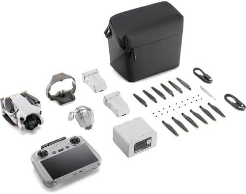 DJI Mini 4 Pro Fly More Combo Plus (DJI RC2), Lightweight and Foldable Drone with 4K/60fps Video, 48MP Photos, 34min Flight Time