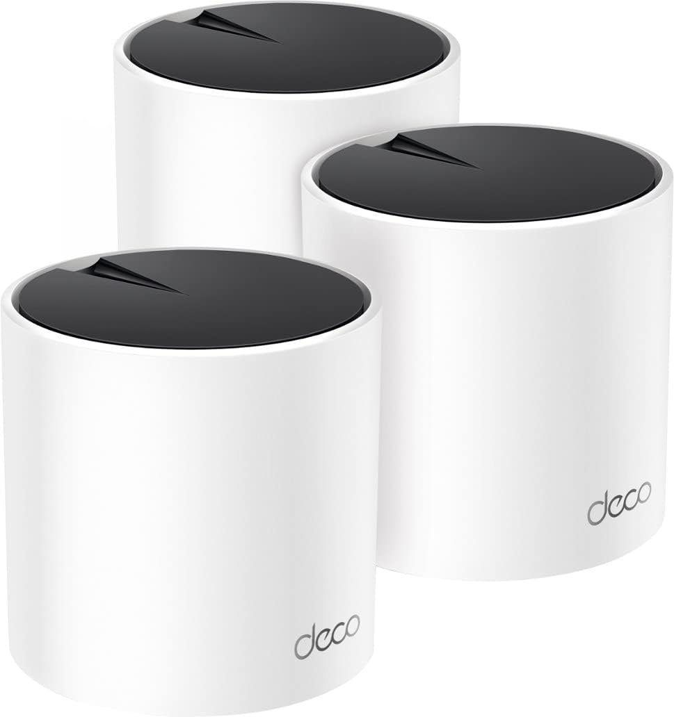 TP-Link – Deco X25 AX1800 Dual-Band Whole Home Mesh Wi-Fi 6 System (3-Pack) – White (Renewed)