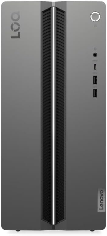 Lenovo LOQ Tower Gaming Desktop Computer, 10-core Intel i5-14400F, 16GB DDR5 RAM 512GB SSD, NVIDIA GeForce RTX 3050, Windows 11, Wired Keyboard &Mouse, PLUSERA Earphones & 8-in-1 Hub Included, Gray