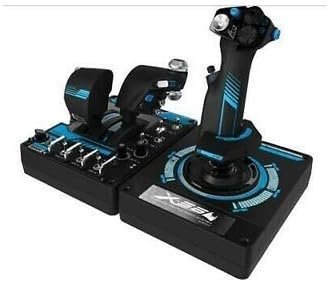 Logitech G X56 H.O.T.A.S Throttle and Joystick Flight Simulator Game Controller, 4 Spring Options, +189 Programmable Controls, RGB Lighting, 2x USB, PC – Black (Renewed)