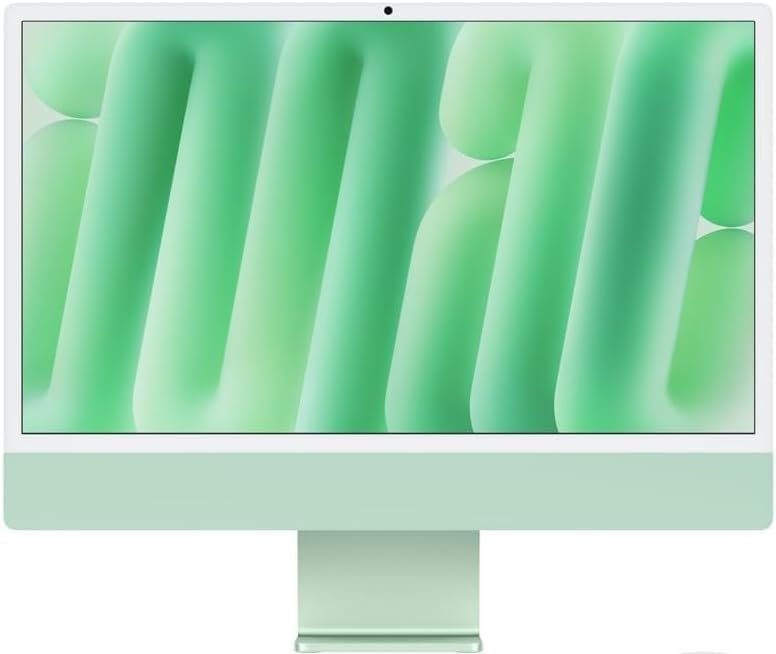 2024 Apple iMac with Apple M4 with 8CPU & 10GPU (24-inch, 16GB RAM, 512GB SSD Storage) Green (Renewed)