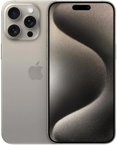 Apple iPhone 15 Pro Max, 512GB, Natural Titanium for Cricket Wireless (Renewed Premium)