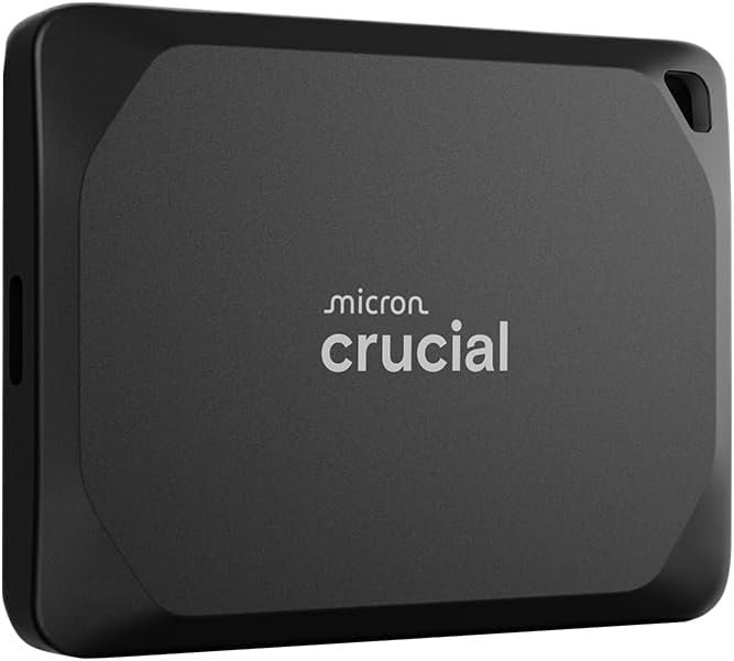 Crucial X10 Pro 4TB Portable SSD, Up to 2100MB/s Read, 2000MB/s Write, 3.2 USB-C, External Solid State Drive, Durable Storage for PC & Mac, for Professional Creators, Black – ‎CT4000X10PROSSD902