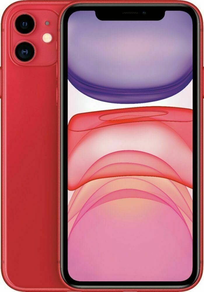 Apple iPhone 11, 64GB, PRODUCT RED – Unlocked (Renewed)