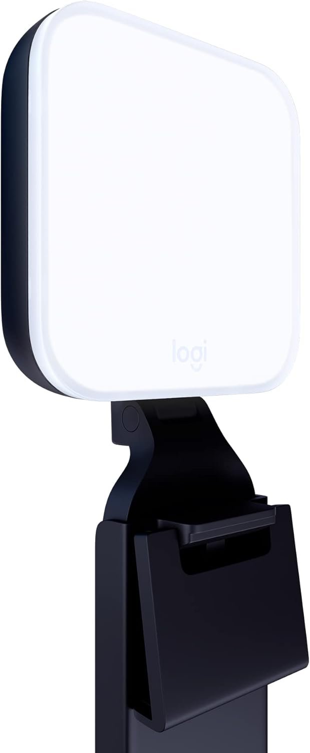 Logitech for Creators Litra Glow Premium LED Streaming Light with TrueSoft- Computer lighting for video conferencing, Zoom meetings, with adjustable mount and desktop app control for PC/Mac – Graphite