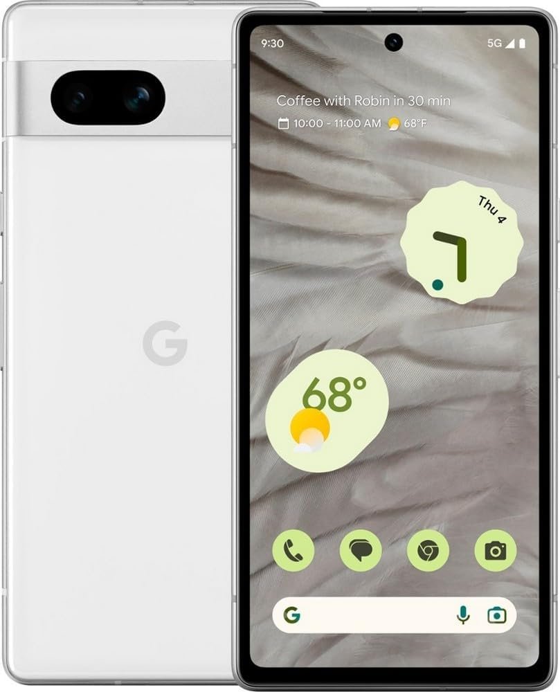 Google Pixel 7a, 128GB, Snow – Unlocked (Renewed)