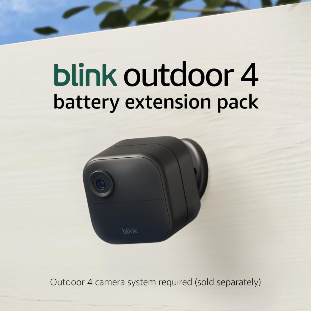 Blink Outdoor Battery Extension Pack — Accessory for Outdoor 4 and Outdoor 2K+ smart security camera, 4-year battery life, set up in minutes, batteries included