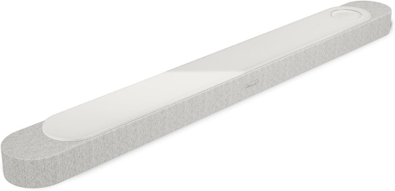 Bose New Lifestyle Ultra Soundbar, Wireless Home Soundbar for TV with Dolby Atmos, Surround Sound, White Smoke