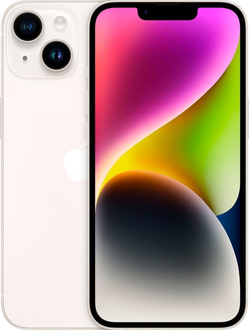 Apple iPhone 14, 256GB, Starlight – Unlocked (Renewed)