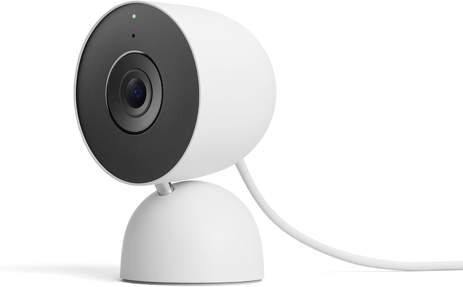 Google Nest Cam Indoor (Wired, 3rd Gen) – Security Camera with 2K Video and Gemini, Night Vision, 2-Way Audio, Works with Google Home – 2025 Model – Snow