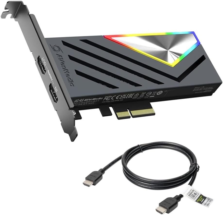AVerMedia HDMI 2.1 Internal PCIe Capture Card for Streaming and Recording 4K60 with Ultra-Low Latency on PS5, PS4 Pro, Xbox Series X/S, Xbox One X, Switch Games – GC575 Live Gamer 4K 2.1