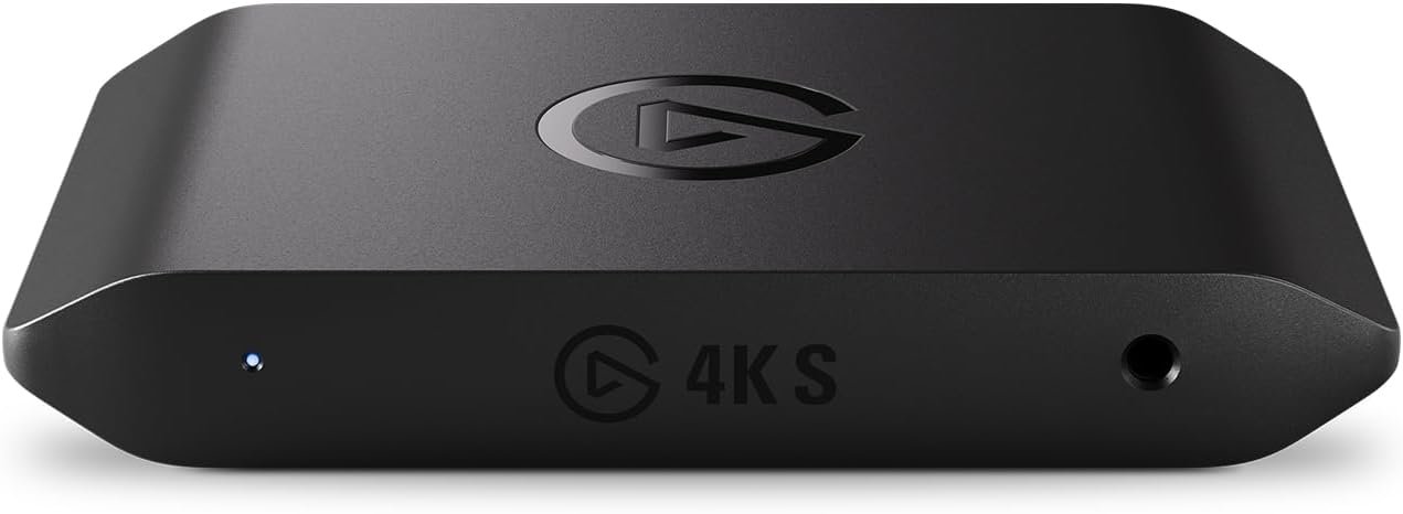 Elgato 4K S – External Capture Card for PS5, Xbox Series X/S, Switch 2, PC, Mac, iPad | 4K60, 1440p120, or 1080p240 Passthrough and Capture, HDR10, VRR, USB-C, Near-Zero Latency | External Capture Card, 4K60, 1440p120, or 1080p240 Passthrough and Capture, Near-Zero Latency, Works with PC/Mac/iPad