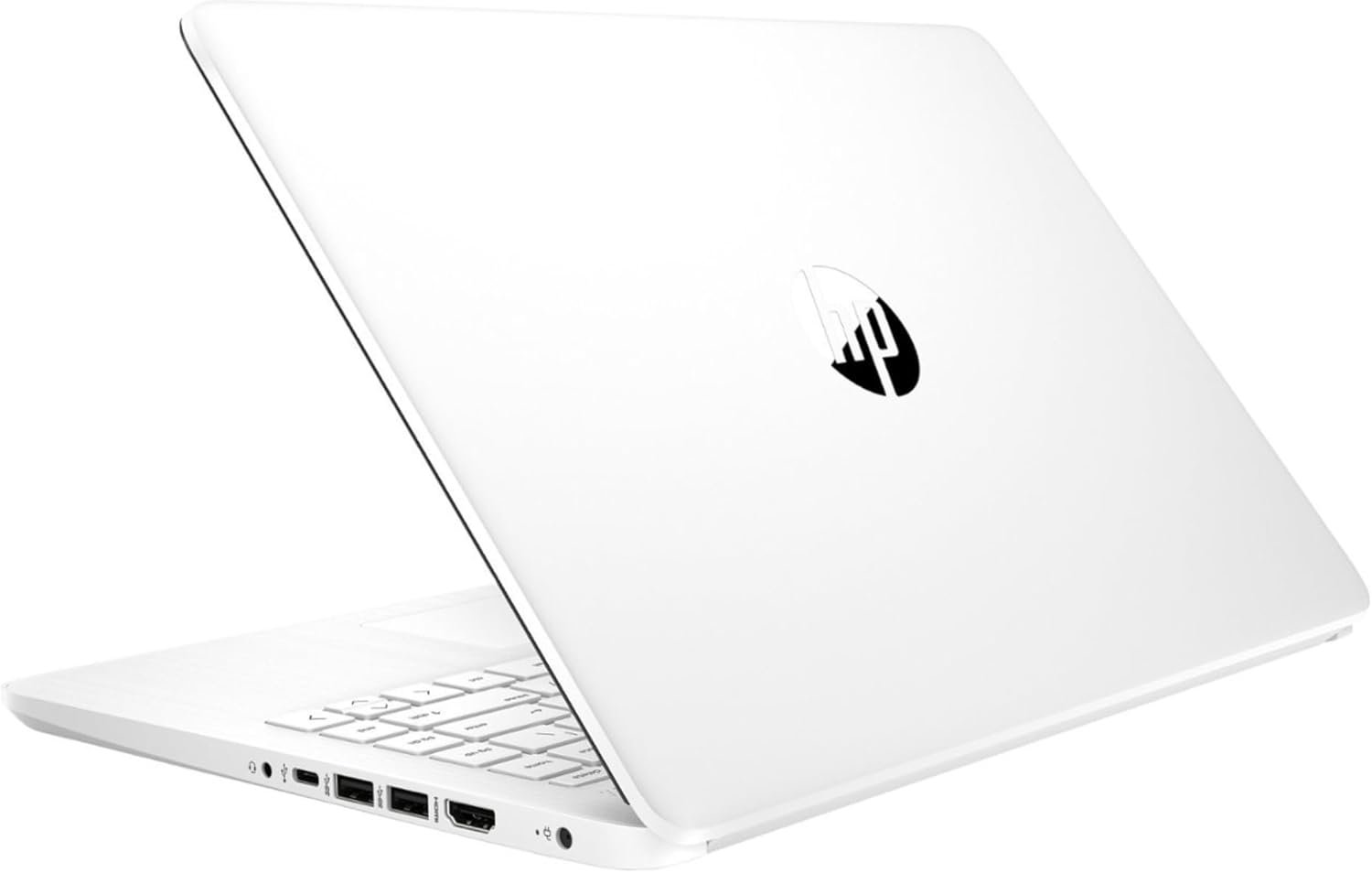 HP Latest Stream 14″ HD Laptop, Intel Celeron Processor, 4GB Memory, 64GB eMMC Storage, Fast Charge, HDMI, Up to 11 Hours Long Battery Life, Office 365 1-Year, Win 11 S, Microfiber Bundle, White