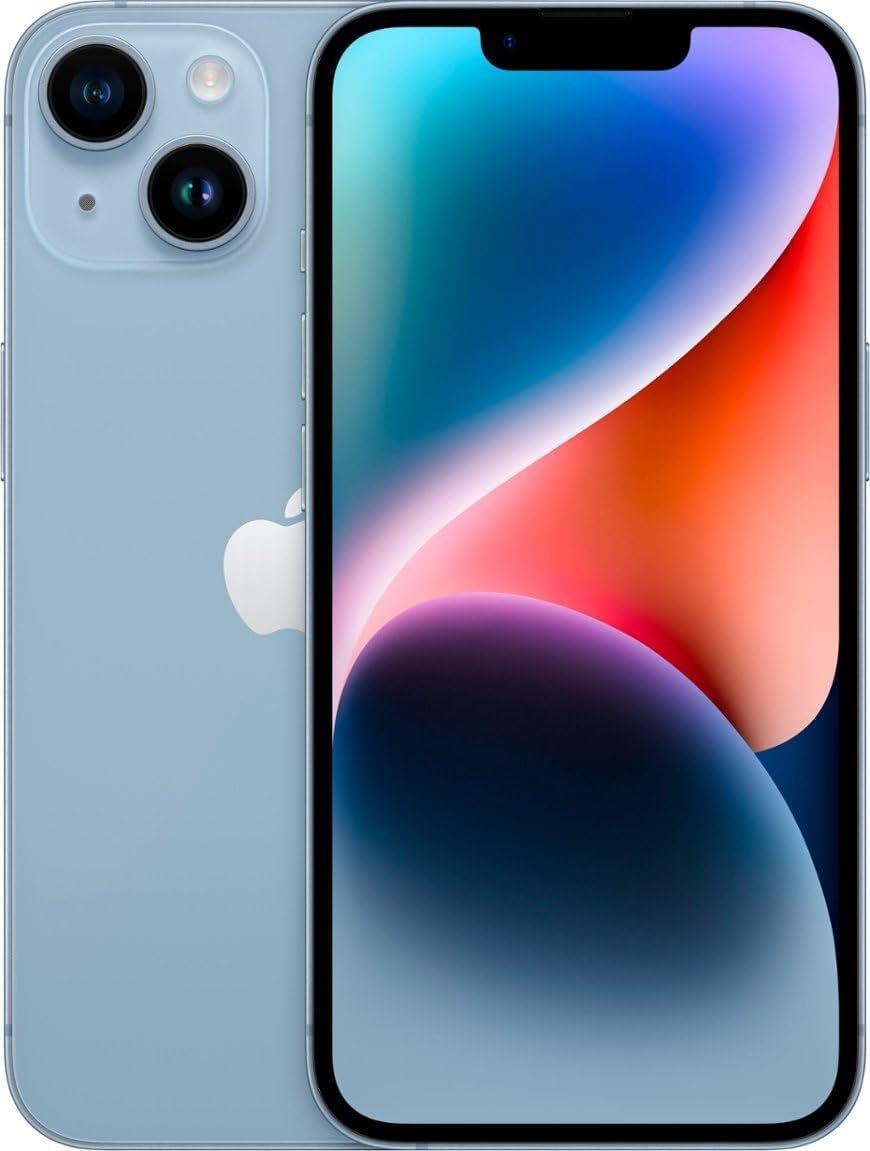 Apple iPhone 14 Plus, 256GB, Blue – Unlocked (Renewed)