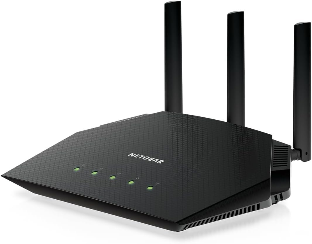 NETGEAR RAX36-100PAR AX3000 Nighthawk 4-Stream AX4 Up to 3 Gbps Wireless Speed WiFi 6 Router – Certified Refurbished