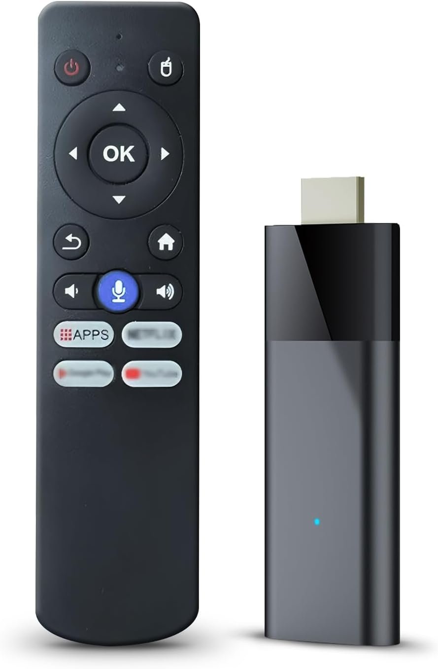 BL Android TV Stick 4K, 2026 Android TV Stick 10.0 2GB RAM 16GB ROM, H313 CPU Supports 2.4G/5G Wi-Fi Bluetooth 5.0 USB HDR10 with Bluetooth Voice Remote Control