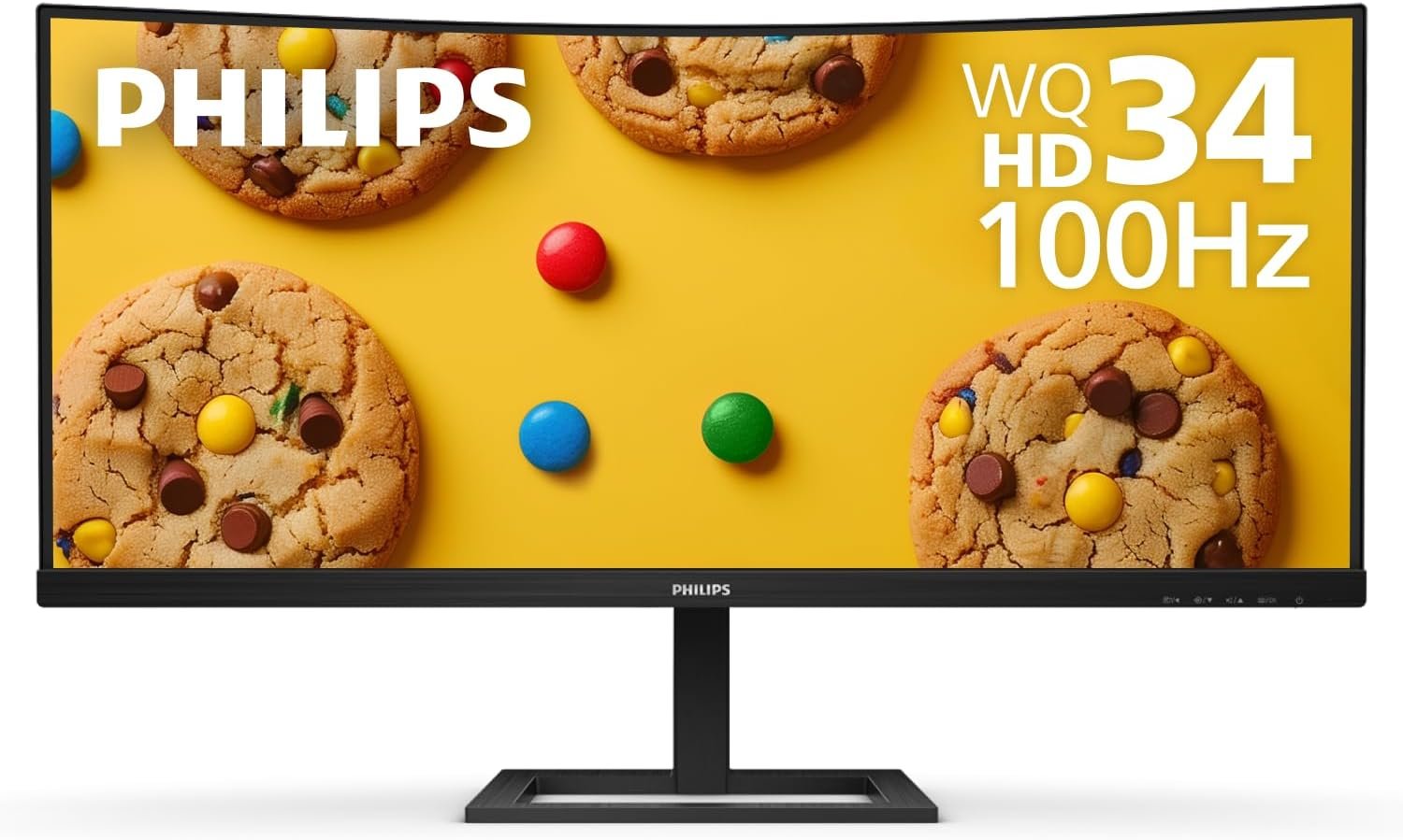 Philips 34 Inch UltraWide Curved Computer Monitor, WQHD 3440×1440, USB-C Charing, 100Hz, 1ms MPRT, VA Panel, Built-in Speakers, Height Adjustable, 4 Year Advance Replacement Warranty, 346E2CUAE