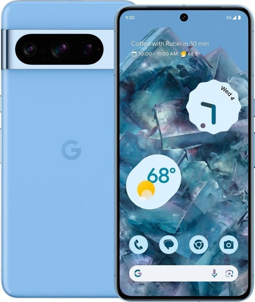 Google Pixel 8 Pro, 256GB, Blue – Unlocked (Renewed)