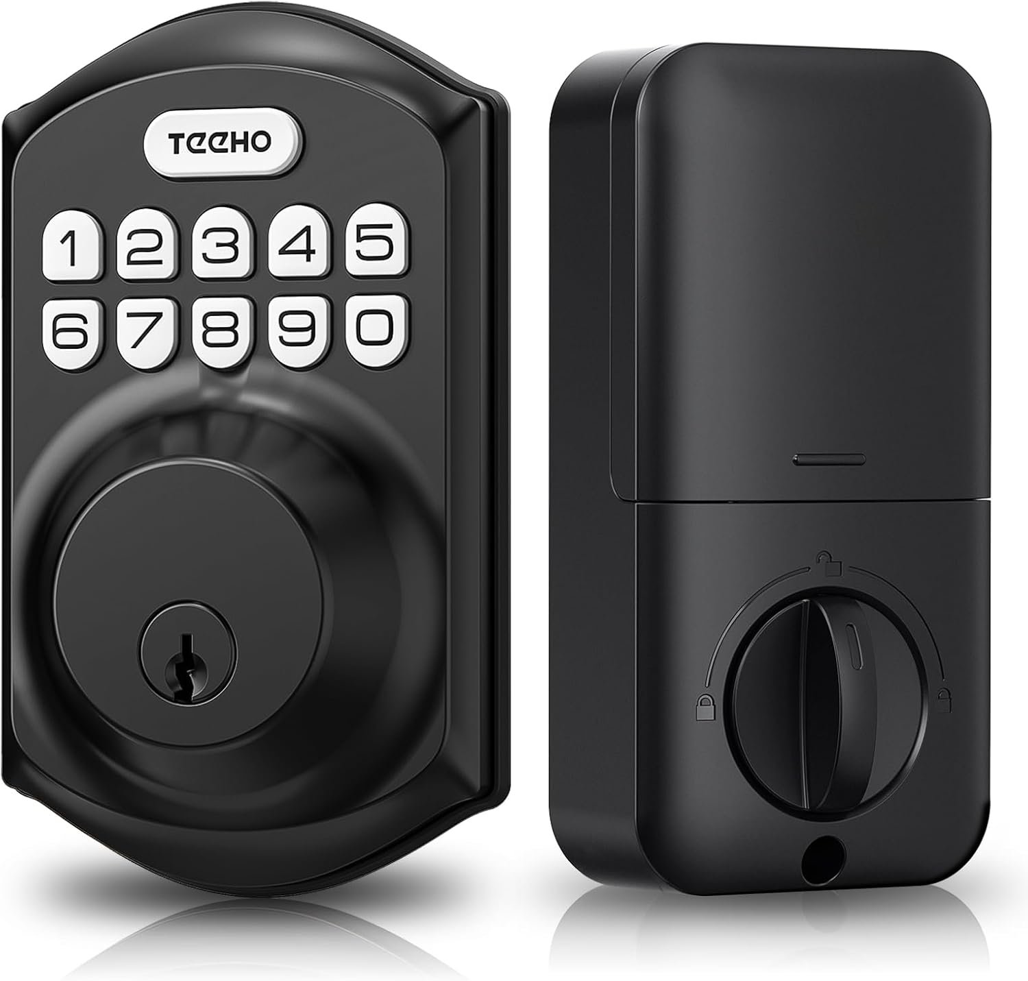 TEEHO TE001 Keyless Entry Door Lock with Keypad – Smart Deadbolt Lock for Front Door with 2 Keys – Auto Lock – Easy Installation – Matte Black