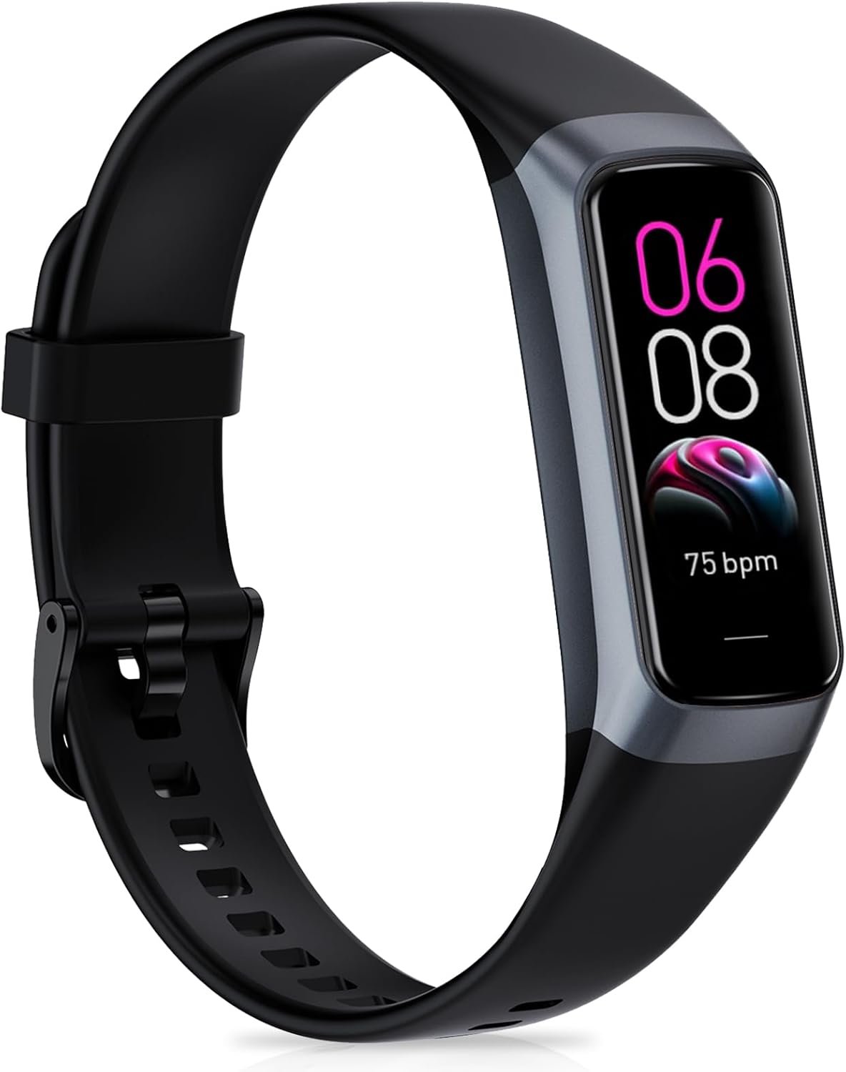 Fitness Tracker with 24/7Heart Rate, Blood Pressure, Sleep Tracking, Calorie, Activity Tracker with 1.1″ AMOLED Color Screen, Waterproof Step Tracker for Android iPhones Women Men