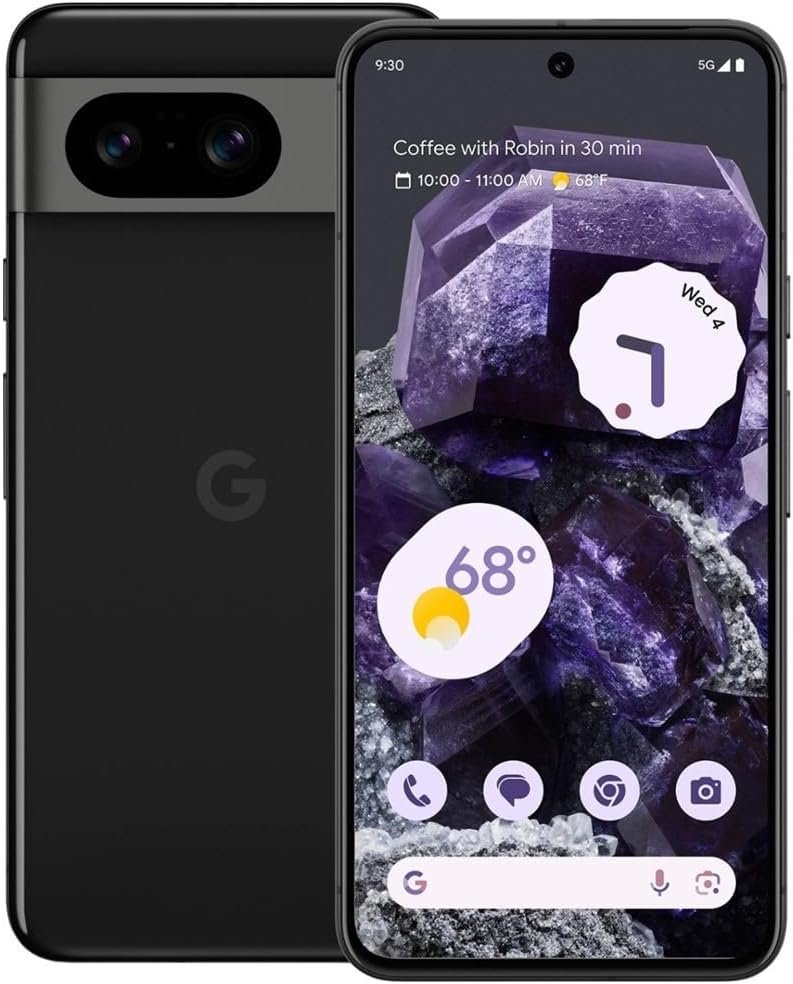 Google Pixel 8 5G,US Version, 256 GB Obsidian – Unlocked (Renewed)