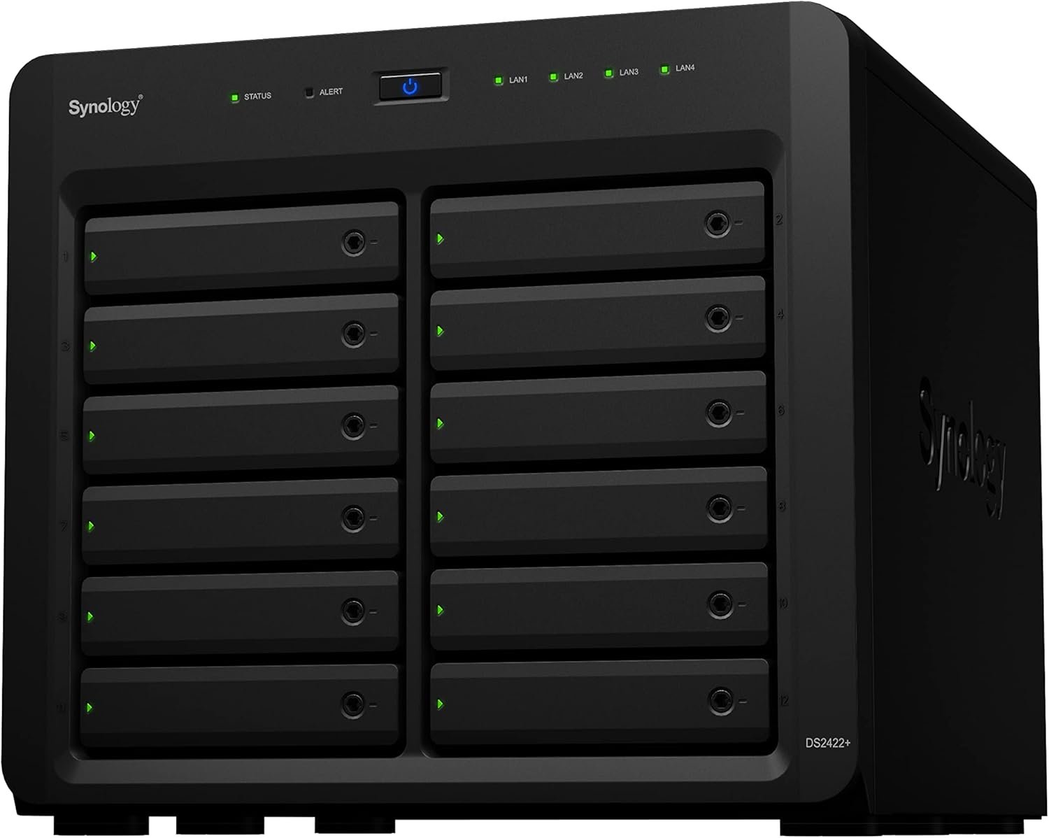 Synology DiskStation 12 Bay DS2422+ Quad Core CPU with 4GB Memory (Diskless), Black