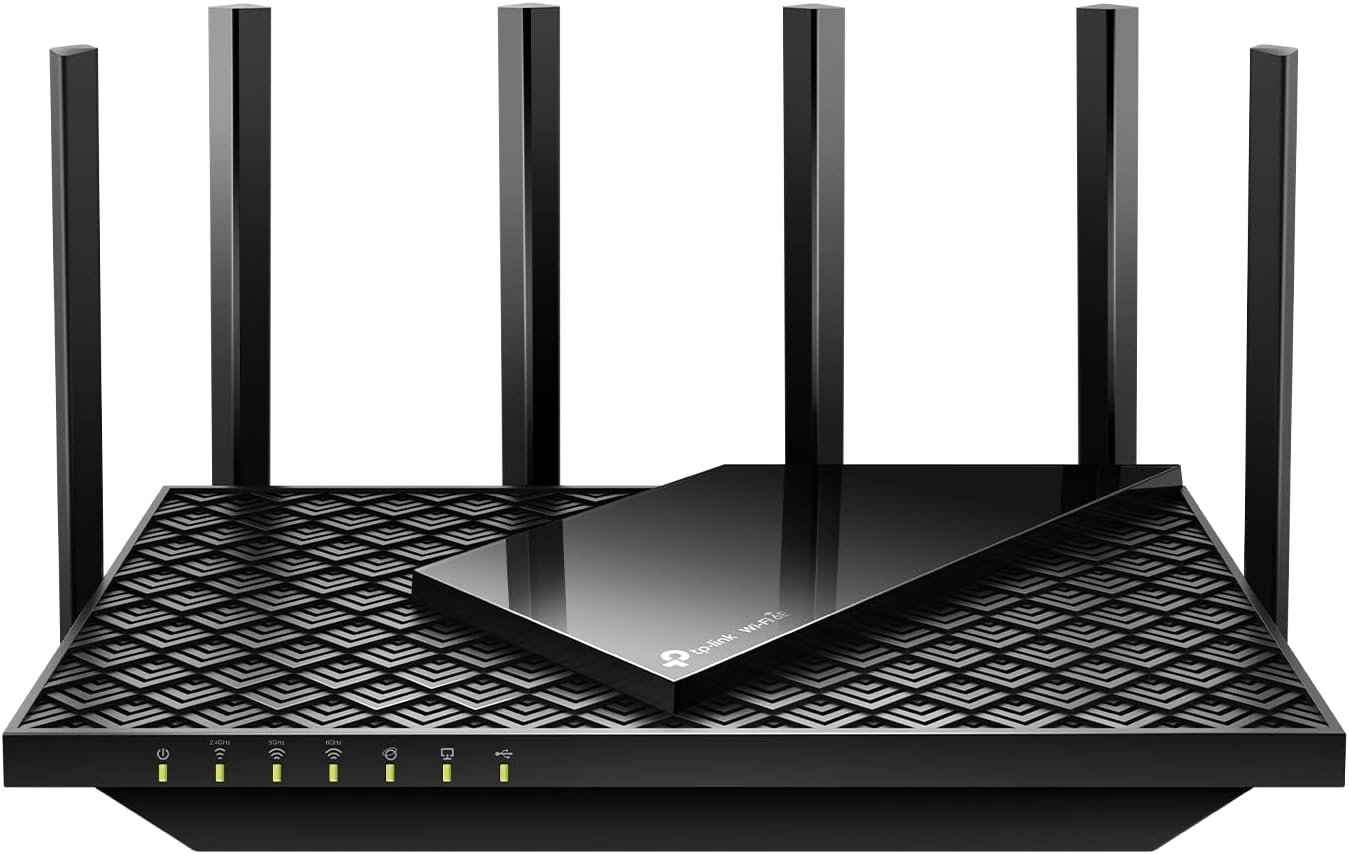 TP-Link AXE5400 Tri-Band WiFi 6E Router (Archer AXE75), 2025 PCMag Editors’ Choice, Gigabit Internet for Gaming & Streaming, New 6GHz Band, 160MHz, OneMesh, Quad-Core CPU, VPN & WPA3 Security