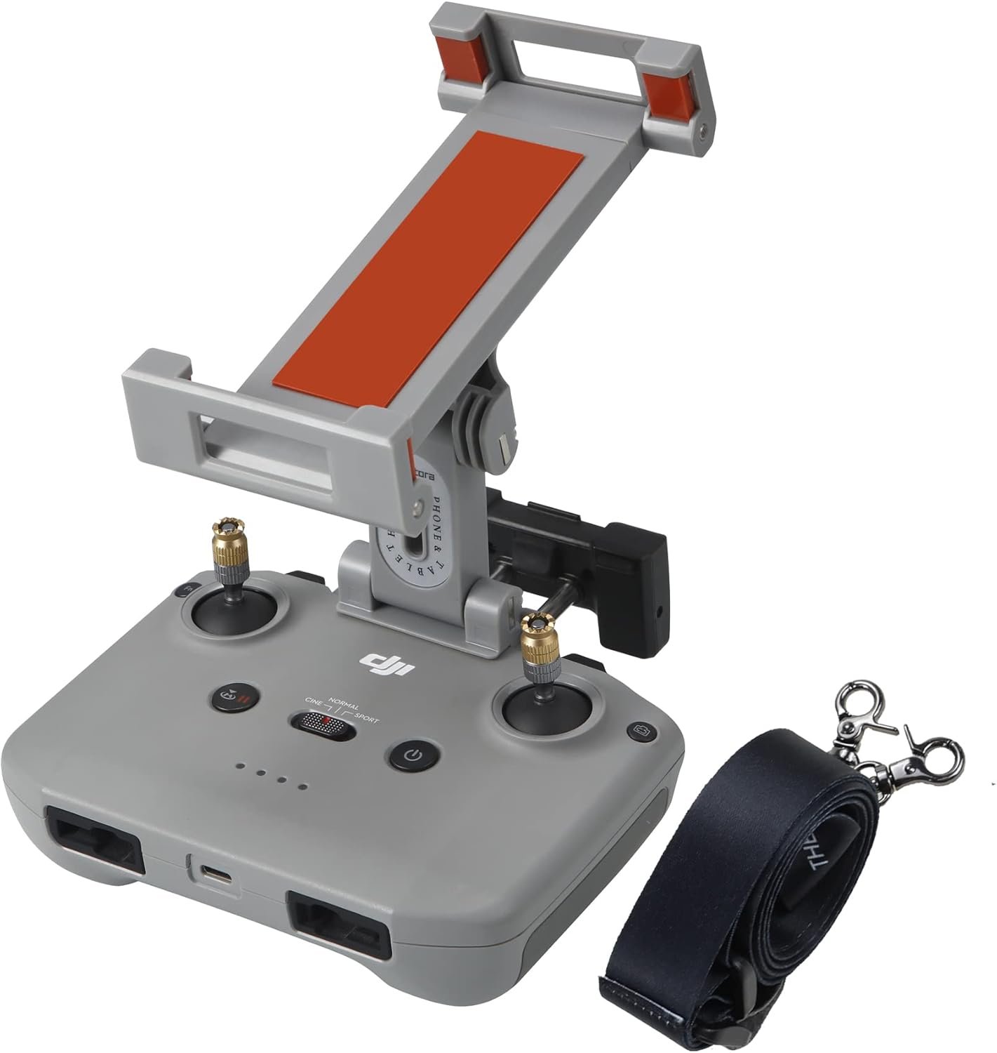 Hanatora RC-N3 N2 N1 N1C Remote Controller 4.7-13 Inch Tablet Holder Mount for DJI Flip,Neo,Air 3S/3/2S/2,Mavic 3 Classic,Mini 4K/5/4 Pro/3/2/2 SE Drone,Extended Control Phone Clip with Lanyard