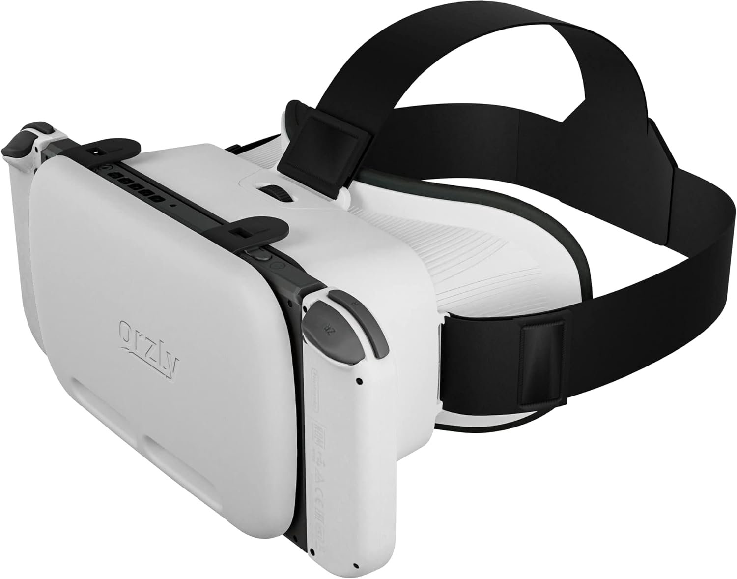 Orzly VR Headset Designed for Nintendo Switch & Switch OLED Console with Adjustable Lens for a Virtual Reality Gaming Experience and for Labo VR – White – Gift Boxed Edition