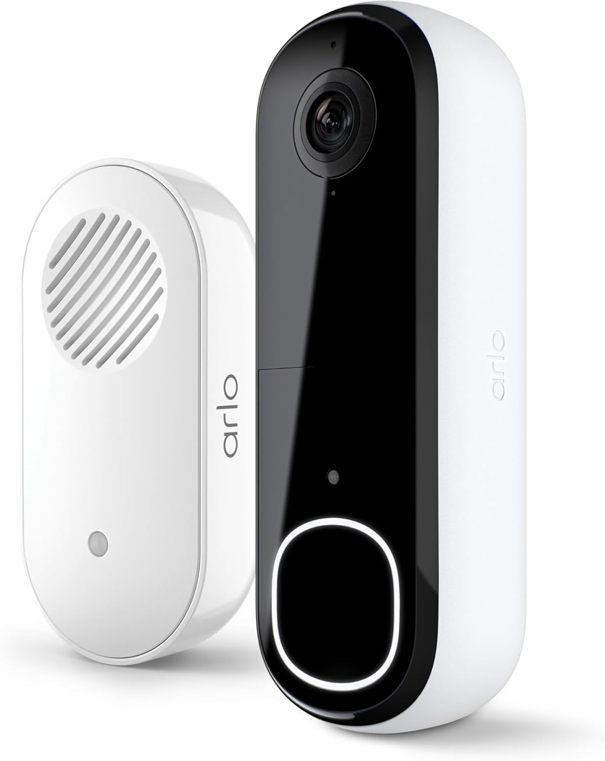 Arlo Video Doorbell 2K + Chime 2 (2nd Gen, Latest Release), Wireless or Wired Option, 2-Way Audio, Night Vision, H (Renewed)