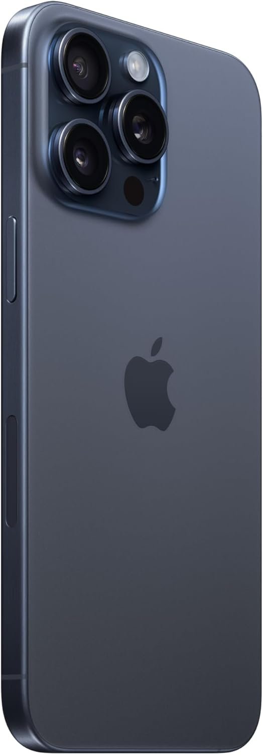 Apple iPhone 15 Pro Max, 256GB, Blue Titanium – Locked to Boost Mobile (Renewed)