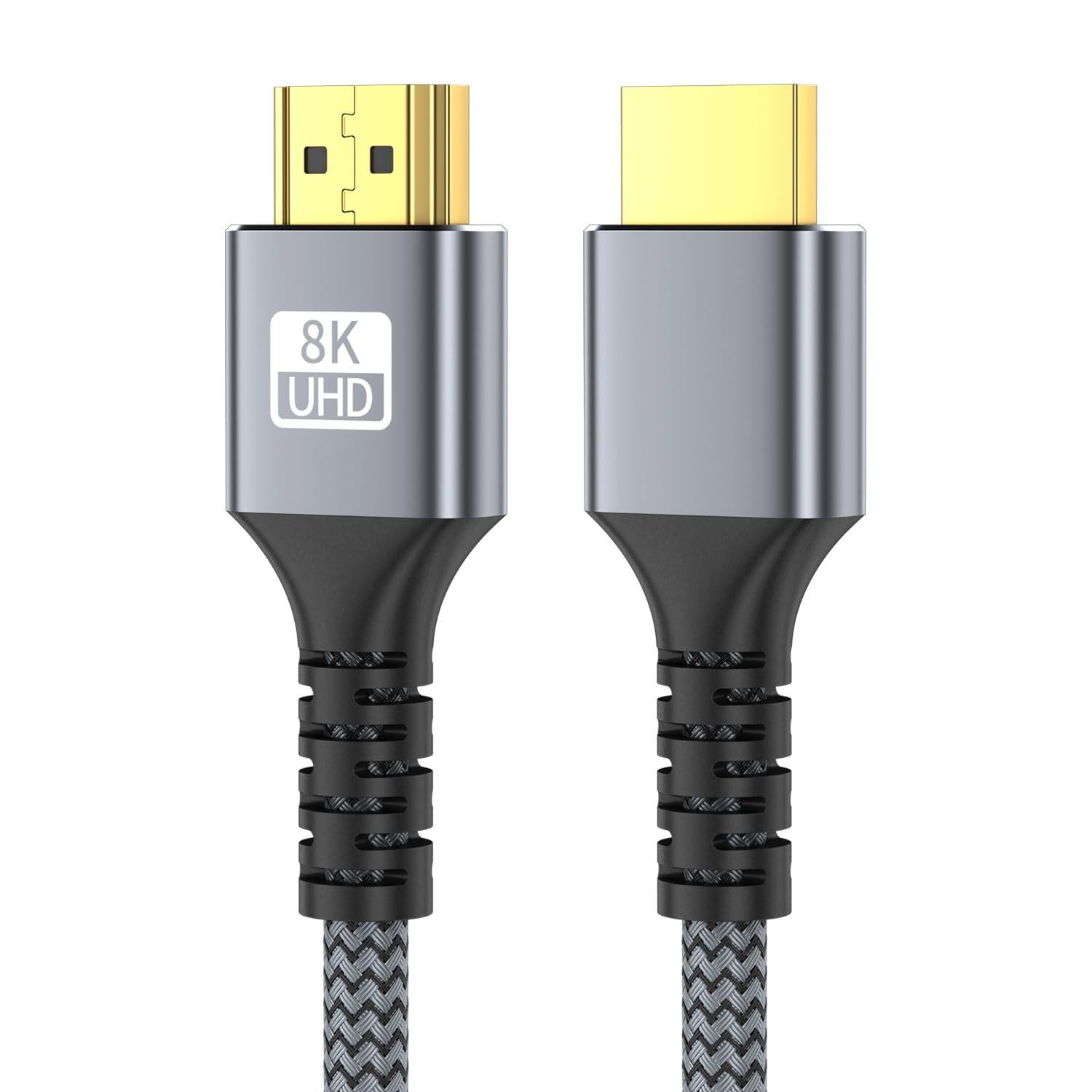 8k Hdmi Cable 6.6ft Ultra High Speed HDMI 2.1 Cable 8K@60HZ 4K@120HZ 48Gbps HDMI Cord for HDTV,PS4,PS5,Monitor Laptop,Xbox,HDCP 2.2&2.3 Support HDR,eARC,Dolby.(Silvery)