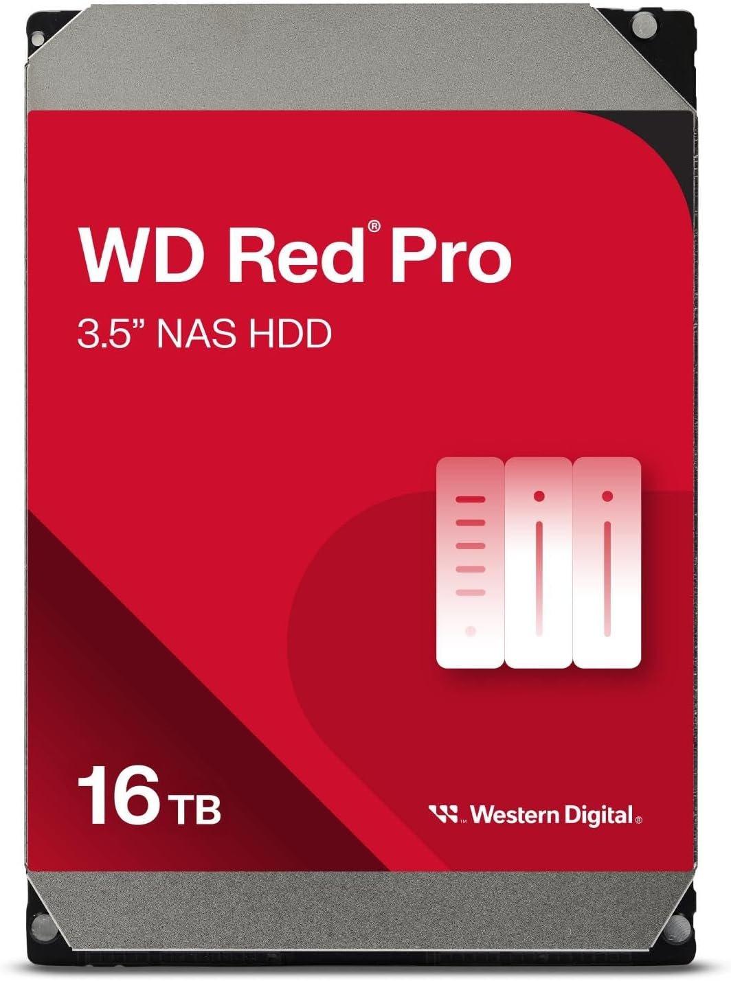 Western Digital 16TB WD Red Pro NAS Internal Hard Drive HDD – 7200 RPM, SATA 6 Gb/s, CMR, 512 MB Cache, 3.5″ – WD161KFGX