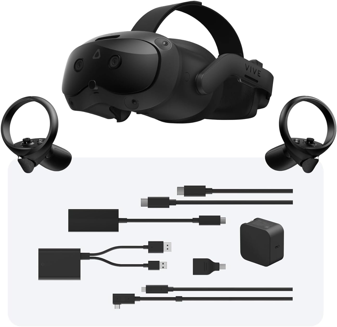 HTC Vive Focus Vision Wired Bundle — XR Headset with DisplayPort PC VR Streaming Kit