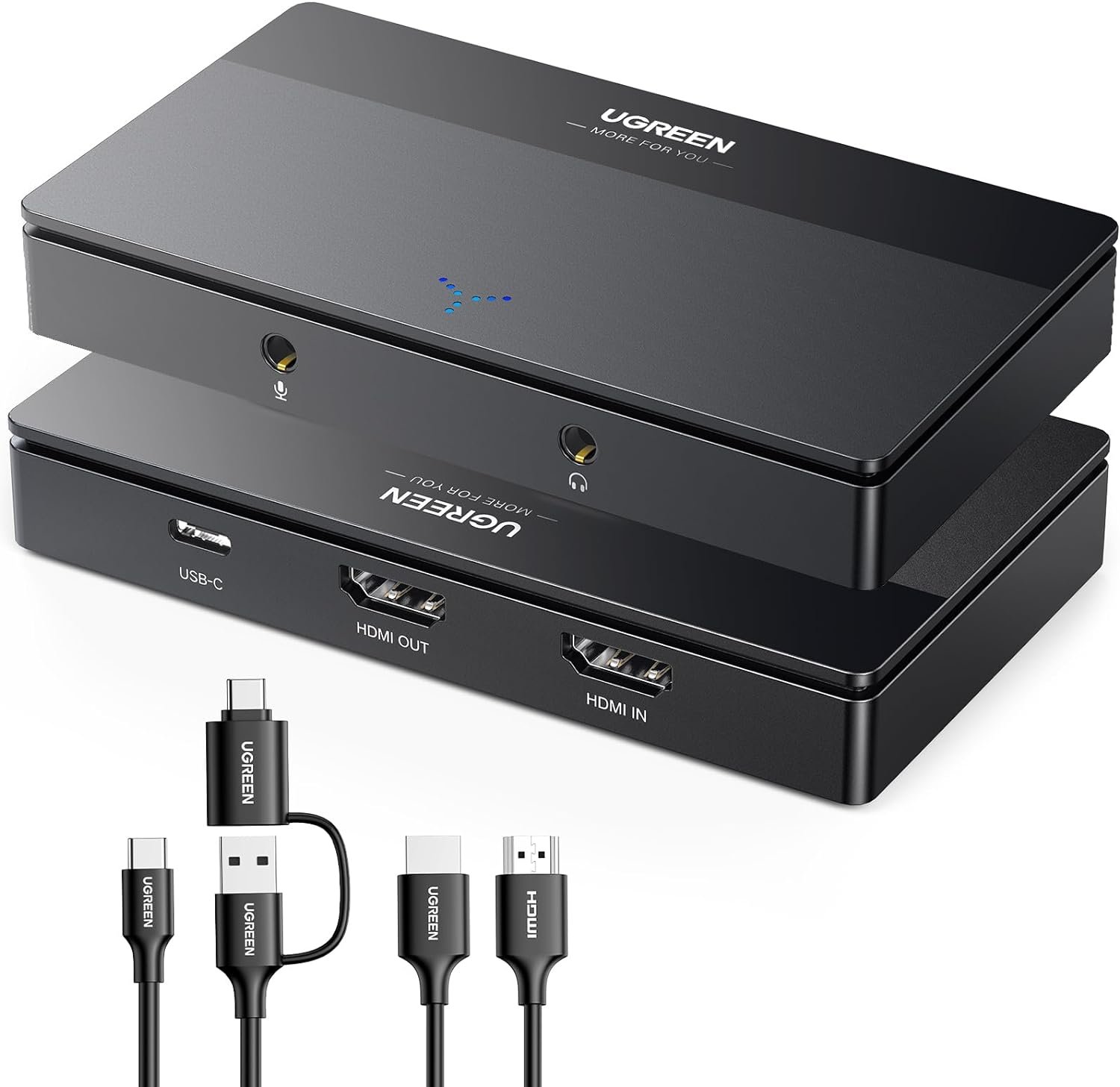 UGREEN 4K Video Capture Card, Full HD 2K 30Hz 1080P 60FPS USB C 3.0 HDMI Video Capture Device with Low Latency for Streaming, Gaming, and Conferencing Compatible with Switch, PS4/5, PC and Mac