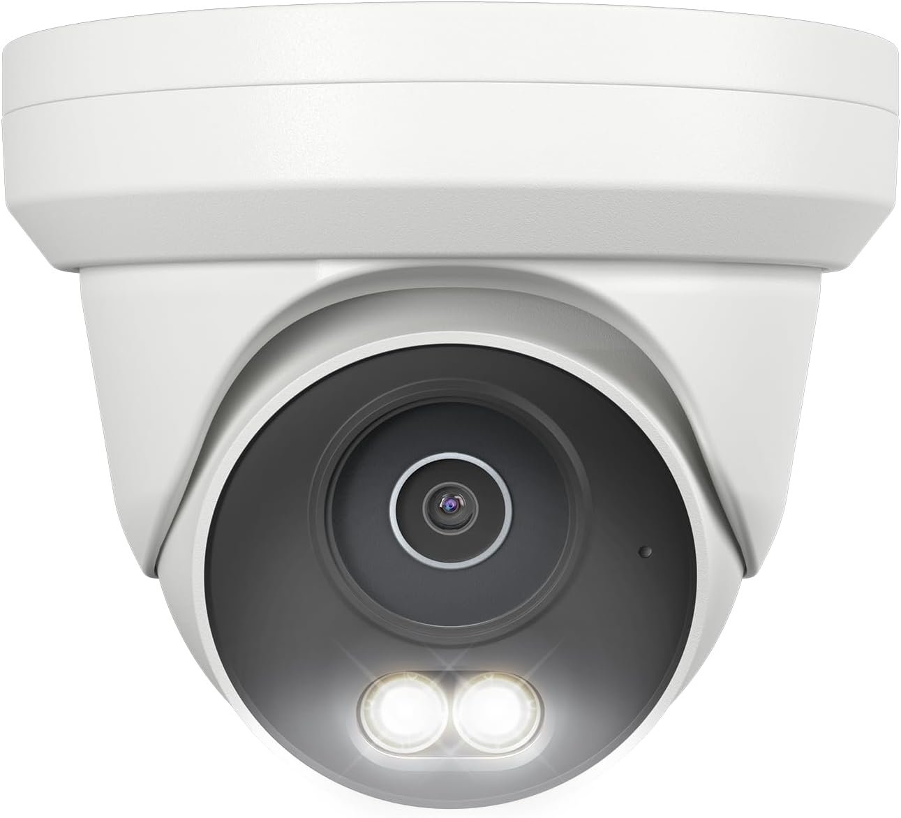 UNILOOK 4K PoE Security Camera, 8MP Turret IP Camera Outdoor Indoor Wired, 100ft Smart Color Night Vision, Human/Vehicle Detection, IP66 Built-in Audio, @20fps, Wide Angle, Metal Housing, NDAA