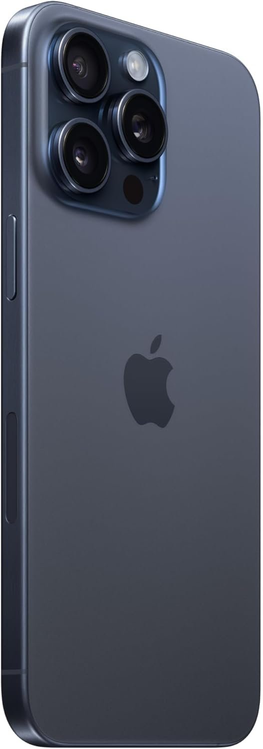 Apple iPhone 15 Pro Max, 256GB, Blue Titanium – Unlocked (Renewed)
