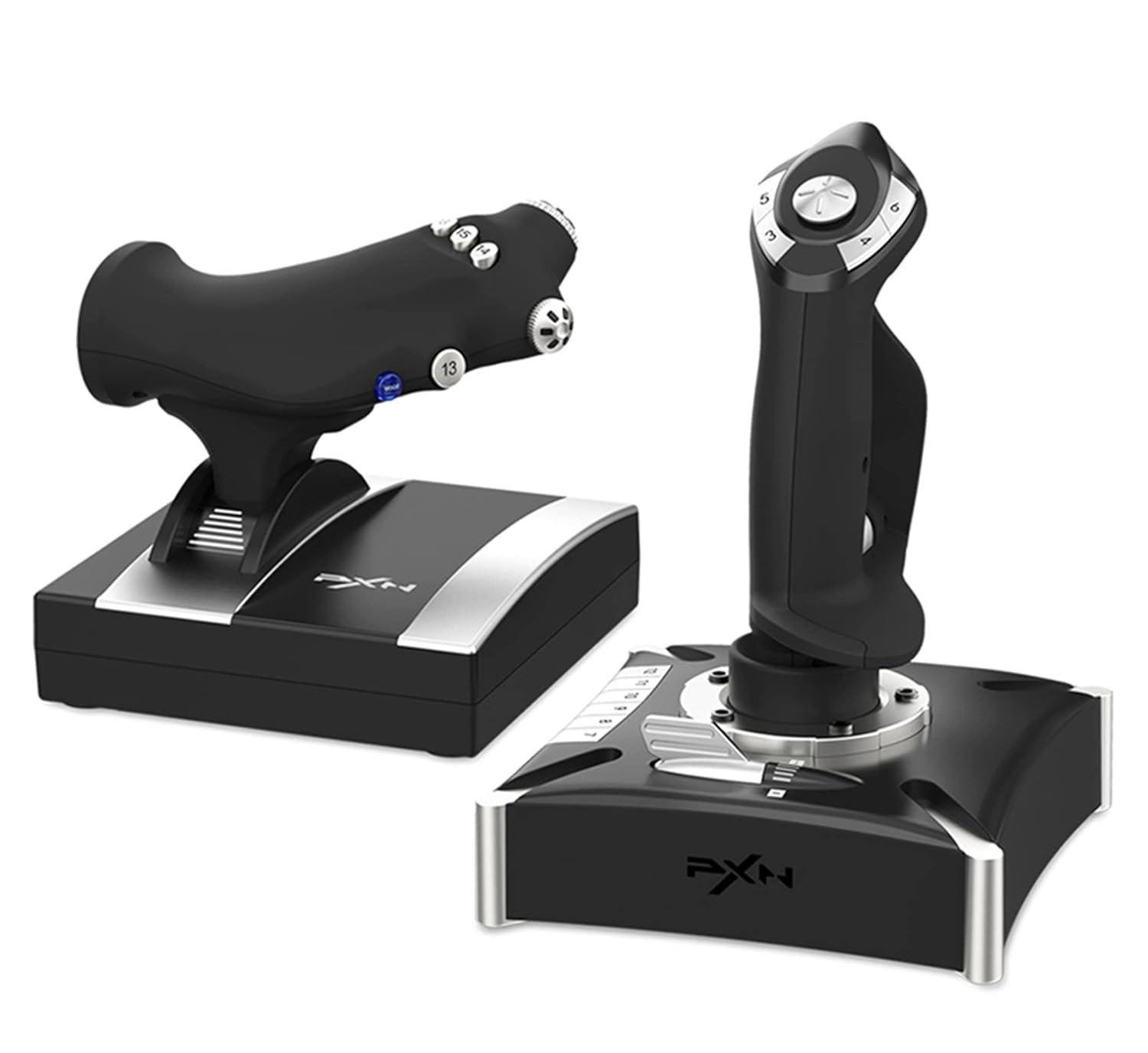 PXN-2119Pro Flight simulator controls Flight Stick with Vibration for pc Windows 7/8/10（Not Support Mac Systems PS3/ PS5/xp/vista）