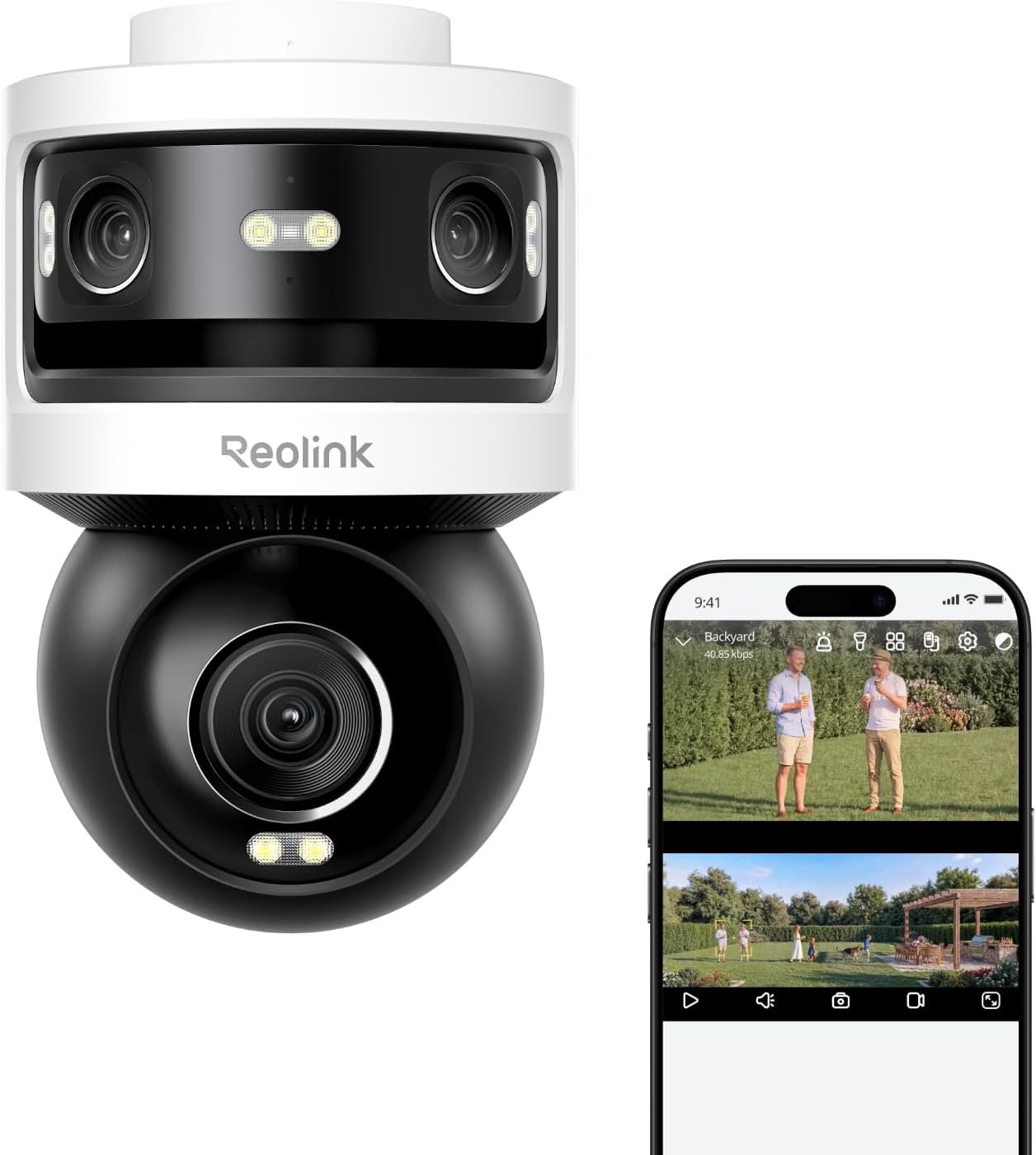 REOLINK Triple-Lens PoE Security Camera Outdoor, 10MP 180° Panoramic & 4K PT with Auto Tracking, AI Video Search, Perimeter Protection, Color & IR Night Vision, 24/7 Recording, OMVI 3i PoE