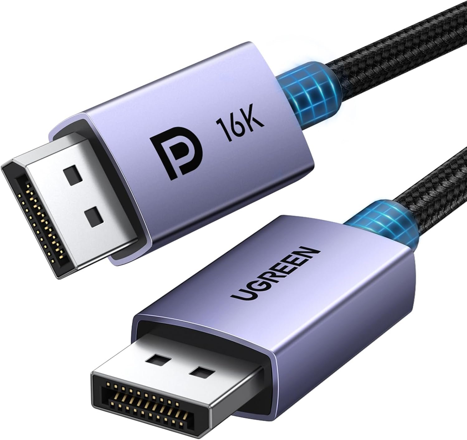UGREEN 16K 6.6FT DisplayPort Cable 2.1 [VESA Certified] DP 2.1 54Gbps Support 8K@240Hz 1080P@540Hz HDR, HDCP, DSC 1.2a, Braided Display Port Cable Cord Compatible FreeSync G-Sync Video Card Monitor