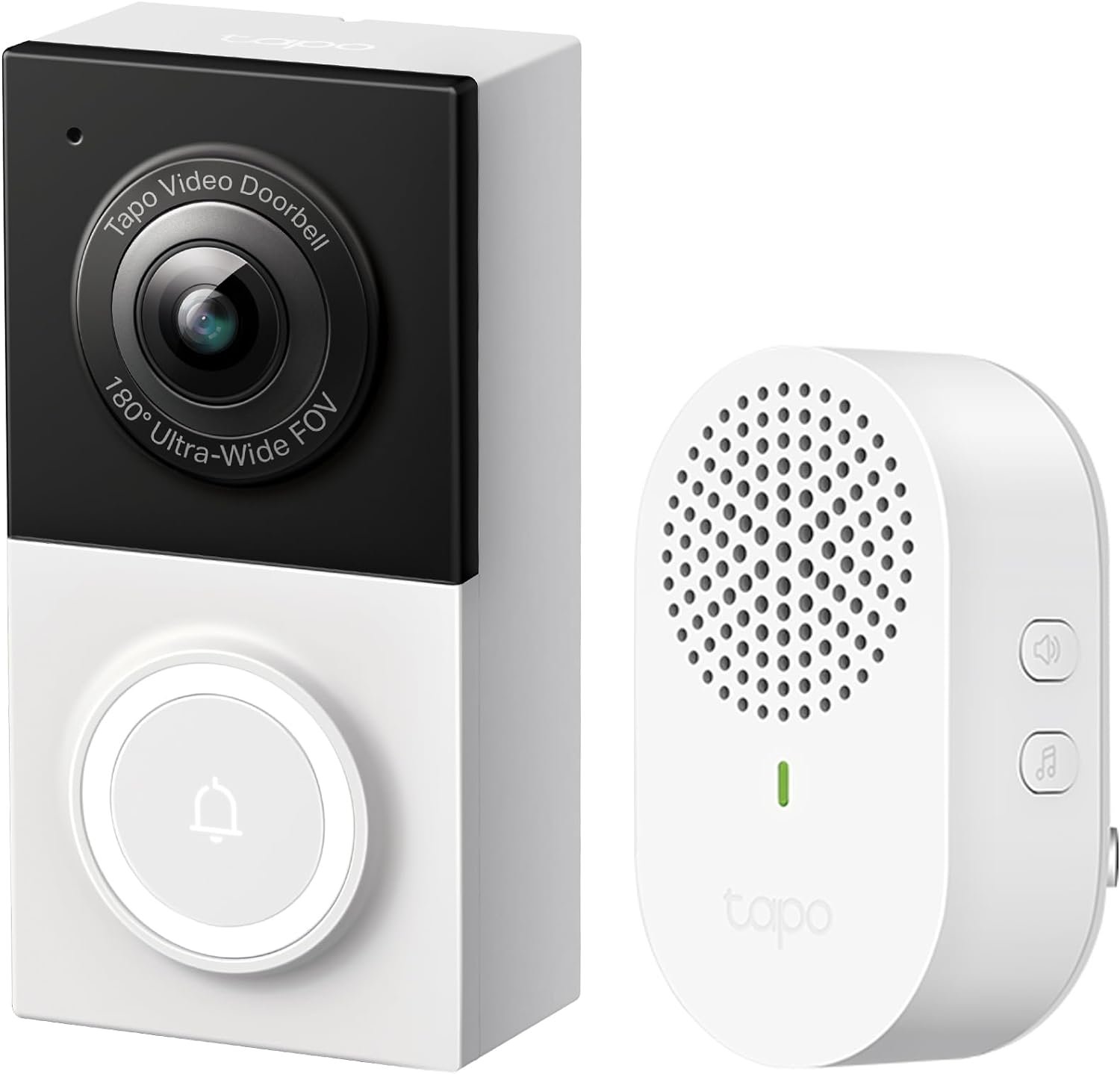 Tapo 2K Wired Smart Video Doorbell – 180 Ultra-Wide Field of View, Person/Vehicle/Package Detection, 2-Way Audio, Color Night Vision, Subscription-Free Local Storage or Optional Cloud, D130