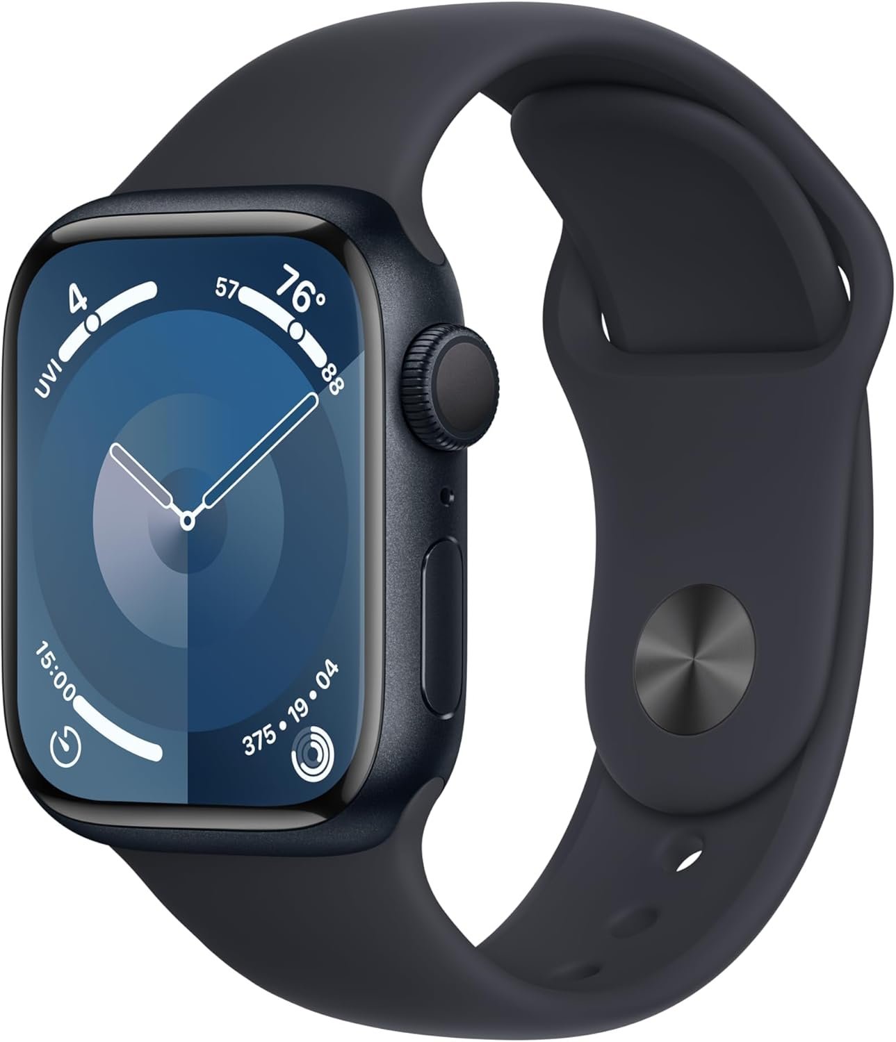 Apple Watch Series 9 GPS 41mm Midnight Aluminum Case with Midnight Sport Band – M/L (Renewed)