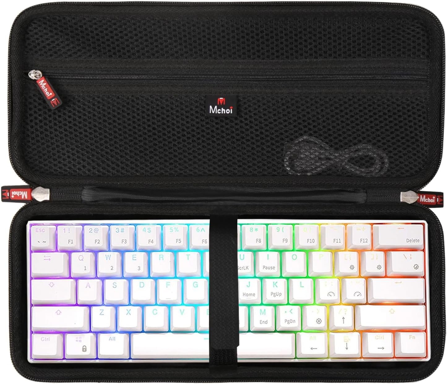 Mchoi Mechanical Keyboard Case Suitable for 60% 65% Wired/Wireless Bluetooth Mechanical Gaming Keyboard, Case Only