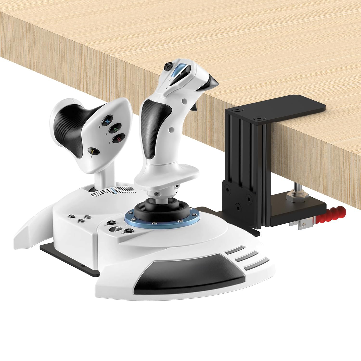 Flight Sim Game Joystick Desk Mount,Hotas Mount – Compatible with Thrustmaster T. Flight Hotas One/4/X,Sol-R2/Sol-R1,SimTask Farmstick,WINWING URSA MINOR Series,G Extreme 3D Pro,Turtle Beach VelocityOne Flightstick and PXN 2113 PRO