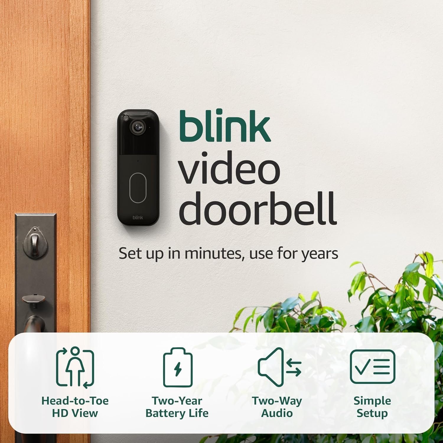 Amazon Echo Show 5 with Blink Video Doorbell (newest model), Designed for Alexa+