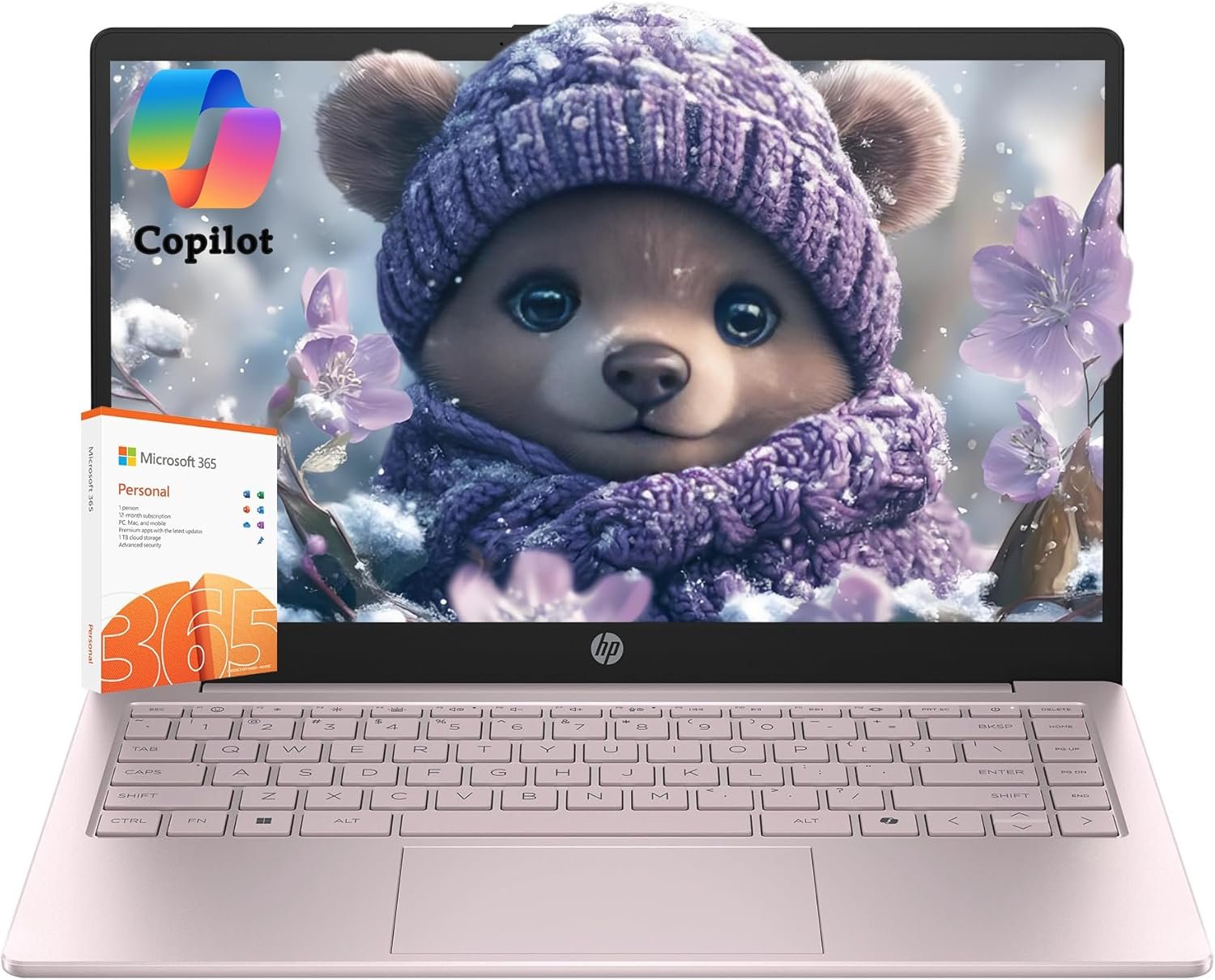 HP Ultrabook Laptop with Copilot AI • Microsoft 365 • 8GB RAM • 256GB SSD + 128GB Storage • Intel 4-Core CPU • WiFi 6 • Windows 11 • 2026 Edition